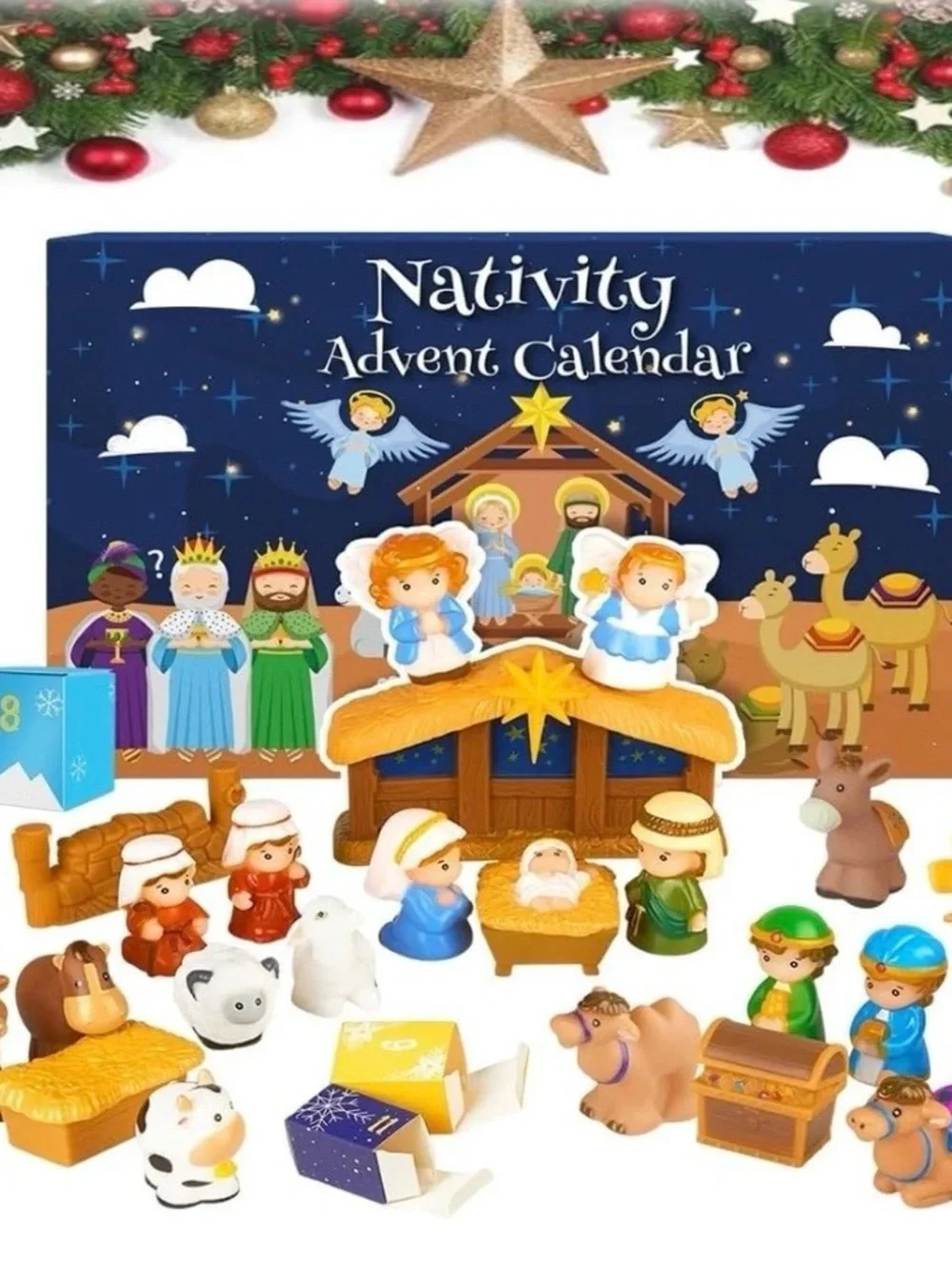 Nativity Advent Calendar Building Bricks Playset 24 Days of play & learning